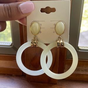 Adorable hoop drop earrings